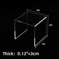 thumbnail image 2 of ihomecooker 8 Pack Clear Acrylic Riser Square Display Stand For Cupcakes, Arts and Crafts (4X4X4 INCH), 2 of 6