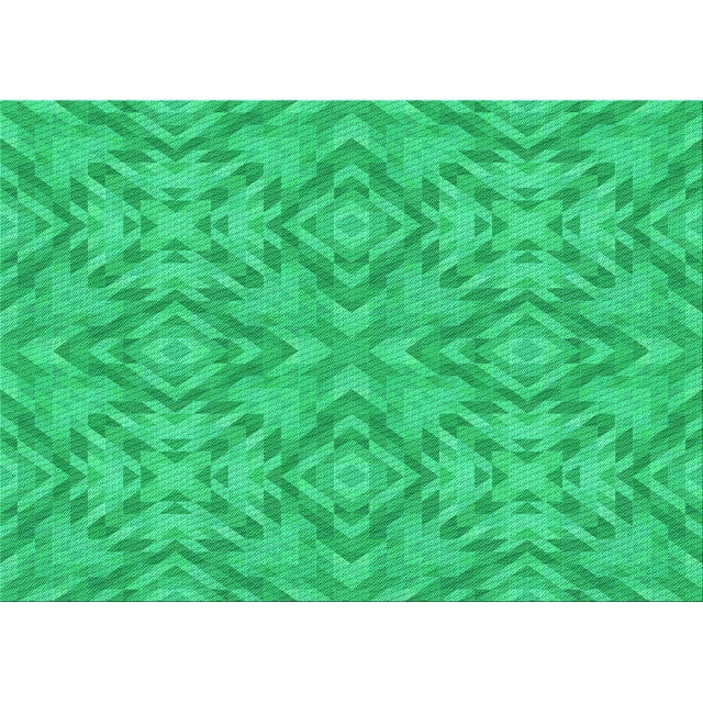 Ahgly Tapis Rectangulaire Lavable en Machine Intérieur Vert Printemps Transitionnel, 3 Pieds x 5 Pieds