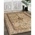 thumbnail image 3 of Ahgly Company Machine Washable Indoor Round Traditional Sienna Brown Area Rugs, 4' Round, 3 of 7