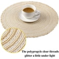 thumbnail image 5 of Round placemats, set of 6 round woven placemats, heat-resistant, braided, non-slip and washable, placemats and coasters, for indoor and outdoor use, 5 of 8
