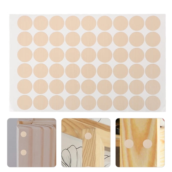 LEORX Screw Holes Cover Furniture Stickers Beige 540Pcs