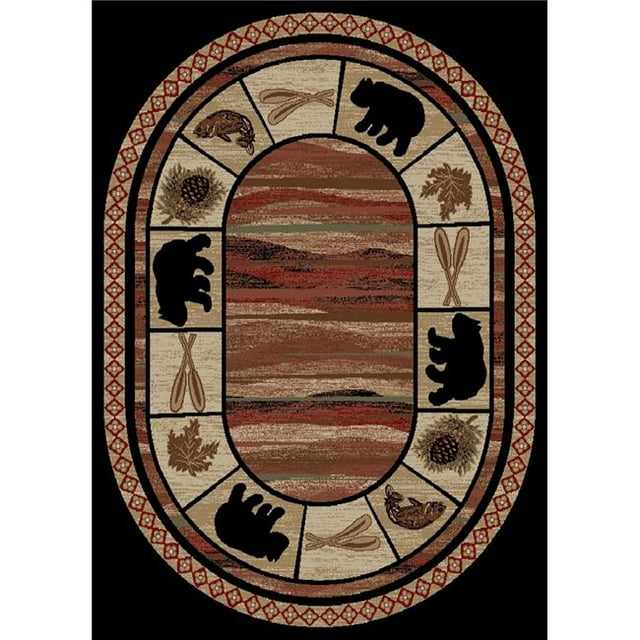 Mayberry Rug HS7463 8X10OV 7 ft. 10 in. x 9 ft. 10 in. Oval Hearthside Vogel Area Rug, Multi Color