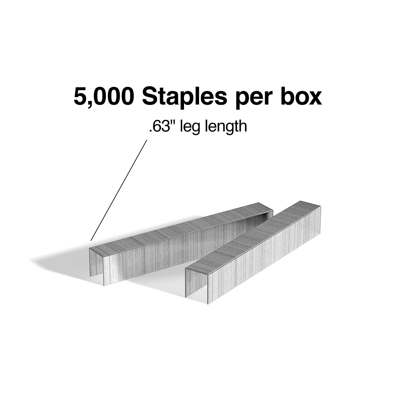 TRU RED High-Capacity Staples 5/8' Leg Length 5000 Staples/Box TR58095