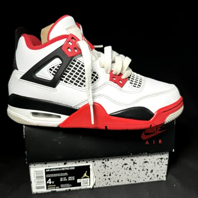 Ni - ke Size 4 - Ni - ke Air Jordan 4 Retro OG GS Fire Red 2020 Shoes