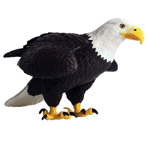 Ksopiavobs Bald Eagle Figure Realistic Animal Figurines Early Educational Bird Toy Science Project Christmas Birthday Cake Topper for Kids Toddler