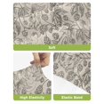 thumbnail image 4 of Vintage Flowers Bar Stool Covers Set of 2, Branch Plants Beige Botanical Rustic Stretch Washable Bar Chair Covers with Backs, Removable Pub Counter Height Chair Cover for Kitchen Dining Room Cafe, 4 of 7