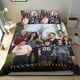 thumbnail image 1 of Familia Moderna Conjunto de sábanas temático, trío de piezas, cómodo y amigable con la piel, diseño único, regalo de decoración para el hogar para familiares, amigos y fans, 90 cm * 190 cm, 1 of 6