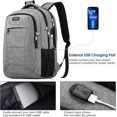 thumbnail image 2 of Mochila BIKROD para portátil de 17 pulgadas para hombre y mujer, color gris, 2 of 5