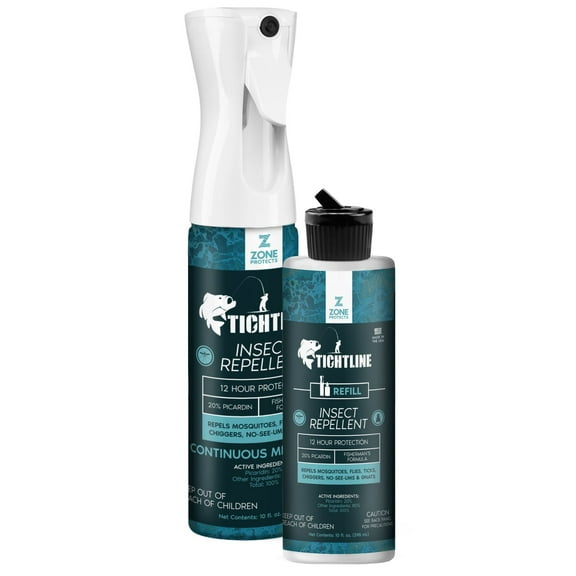 Zone Protects Tightline Insect Repellent; Picaridin Fisherman's Formula; 12-hrs Against Mosquitoes, Flies, Gnats and No-Seeums. Unscented