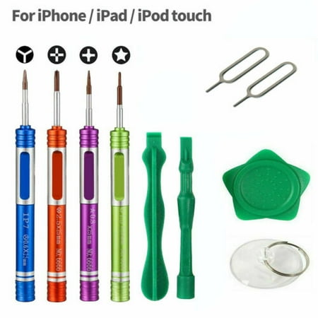 Repair Opening Pry Tools Screwdriver Kit Set Cell Phone iPhone 13 12 11 X XR XS 8 7 6 5 Plus Pro Max packed in plastic Storage Box