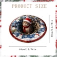 thumbnail image 3 of Christmas Decor Carpet Christmas 3D Rug Circular Carpets With Various Christmas Bring A Visual And Three Sense Of Depth To People Actually It's A Two Plane Polyester carpet, 3 of 4
