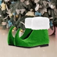 thumbnail image 1 of Zapatos de duende navideño para hombres, mujeres y adultos, botas de duende, adorable calzado de Papá Noel Verde, 1 of 8