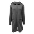 thumbnail image 4 of BangWanChi Women's Colored Long-Sleeved Hooded Outwear Jacket with Pockets Winter Jackets, 4 of 6