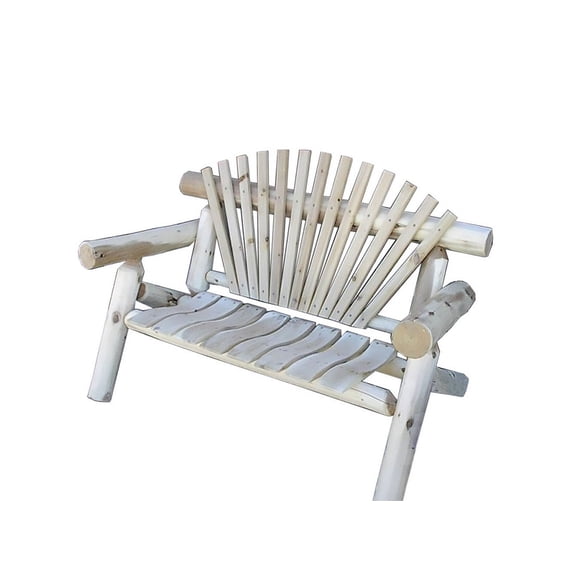 Furniture Barn USA™ White Cedar Log Park Bench