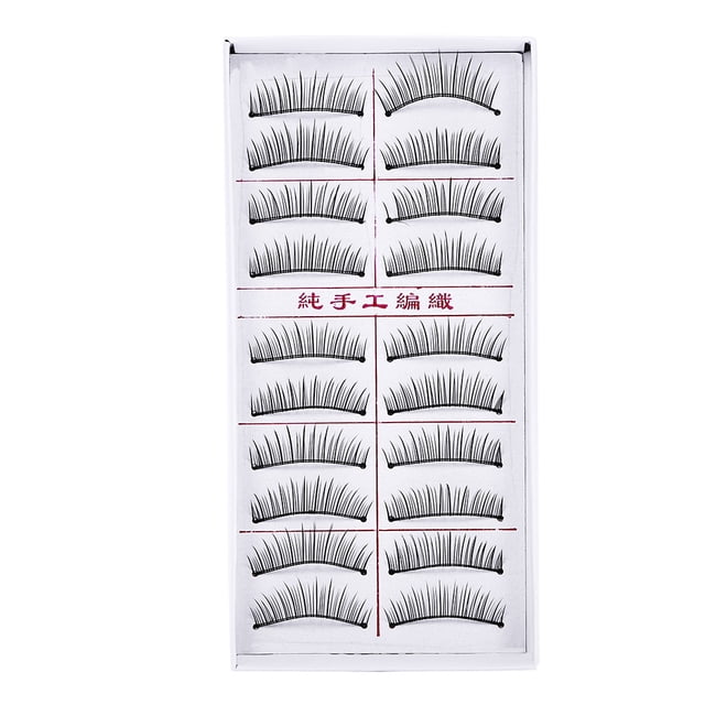 20 pestañas postizas naturales, finas y postizas, herramienta de maquillaje