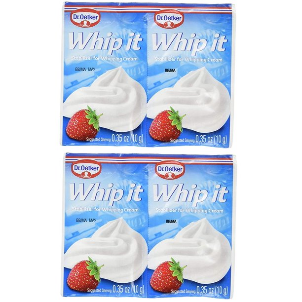 Dr. Oetker Whip It, Stabilizer for Whipping Cream, 0.35oz Packets (4