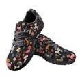 thumbnail image 2 of COEQINE Women Running Shoes Lace-up Girls Black Sole Sneakers Hiking Camping Soft Training Athletic Footwear Tennis Shoes, Cute Dog Hippie Flower, 2 of 7