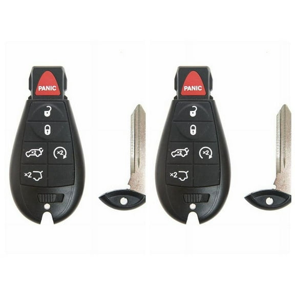 2 New Uncut Replacement Key Fob Keyless Entry Remote Transmitter for 2008-2010 Jeep Commander REMOTE 6 BUTTON IYZ-C01C or M3N5WY783X
