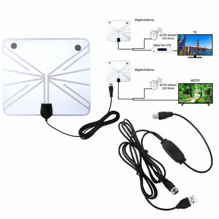 Black Friday Clearance!!!2019 Newest Indoor Digital TV Antenna for Freeview Local Channels,Strongest Reception 60-80 Miles Range HDTV Antenna Support 4K 1080P HD VHF UHF w/ Amplifier Signal (The Best Digital Antenna)