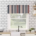 thumbnail image 4 of Red Blue Beige Kitchen Valances for Windows 42x12 Inch Kitchen Curtains Valances Rod Pocket Boho Retro Colorful Abstract Striped Bathroom Window Valances for Window Treatment Decor, 4 of 6