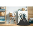 thumbnail image 2 of Ahgly Company Machine Washable Indoor Round Transitional Charcoal Black Area Rugs, 3' Round, 2 of 7