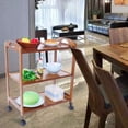 thumbnail image 3 of 3-Tier Moveable Kitchen Trolley Rolling Storage Rack Organizer with Wheels, 3 of 6