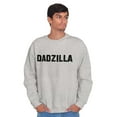 thumbnail image 4 of Funny Fathers Day Gift Dadzilla Men's Crewneck Sweatshirt Brisco Brands S, 4 of 6