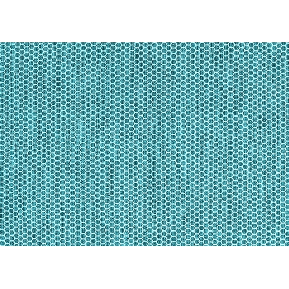 Ahgly Company Indoor Rectangle Abstract Light Blue Contemporary Area Rugs, 2' x 3'