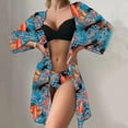 thumbnail image 4 of Ensemble de Bikini Triangle Imprimé pour Femmes avec Couverture Maillots de Bain Trois Pièces, 4 of 5