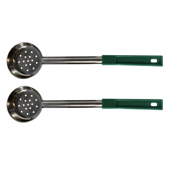 Habanerofire Slotted Portion Control Spoodles Metal Serving Ladle 4oz Green 2 Pack