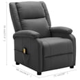 thumbnail image 4 of vidaXL Electric Massage Chair Anthracite Faux Leather, 4 of 5