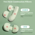 thumbnail image 2 of iMounTEK Adjustable Pregnancy Pillow Soft Support for Maternity Women Sleeping, Detachable Cover, Green, 2 of 9