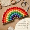 thumbnail image 3 of Wooden Peg Board Beads Game Color Sorting Toys Counting Matching Game Bead Counting Fine Motor Skill Montessori Toys for Toddlers (Rainbow), 3 of 9