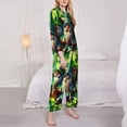 thumbnail image 3 of Daiia St. Patrick's Day USA Flag for Women's Long-Sleeved Pajama Set – Soft & Comfortable Sleepwear Button-Up Pajamas Cozy Lounge Wear-XX-Large, 3 of 7