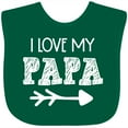 thumbnail image 3 of Inktastic I Love My Papa with Arrow Boys or Girls Baby Bib, 3 of 4