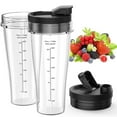 thumbnail image 1 of Replacement parts for Ninja Blender, 24oz Ninja Blender cups with lids, Blenderblad of the Nutri Ninja (FMY), Photo ColorPhoto Color, 1 of 5