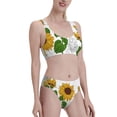 thumbnail image 2 of Daiia Plump Sunflower And Sketch printed 2 piece Swimsuit Bikinis for Women High Waisted Racerback Bathing Suits Summer Tummy Control Scoop Neck Swimwear-XX-Large, 2 of 8