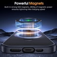 thumbnail image 2 of Pioe-Étui Magnétique pour iPhone 14 Pro avec Support Anneau Invisible [Compatible avec MagSafe] [Protection contre les Chutes Militaires] Étui de Téléphone Antichoc Translucide Mate, 6.1 Pieds', Noir, 2 of 4