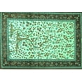 thumbnail image 1 of Ahgly Company Indoor Rectangle Animal Turquoise Blue Traditional Area Rugs, 5' x 8', 1 of 4