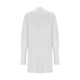 thumbnail image 5 of Lovskoo Cardigan Sweaters for Women Winter Solid Color Casual Long Sleeve Long Sweater Coat Cardigan Blouse Tops White, 5 of 9