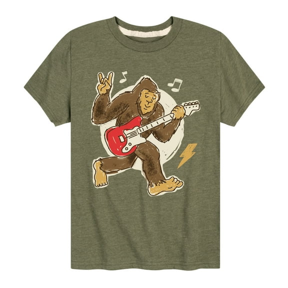 Instant Message - Sasquatch Rock & Roll - Toddler & Youth Short Sleeve Graphic T-Shirt