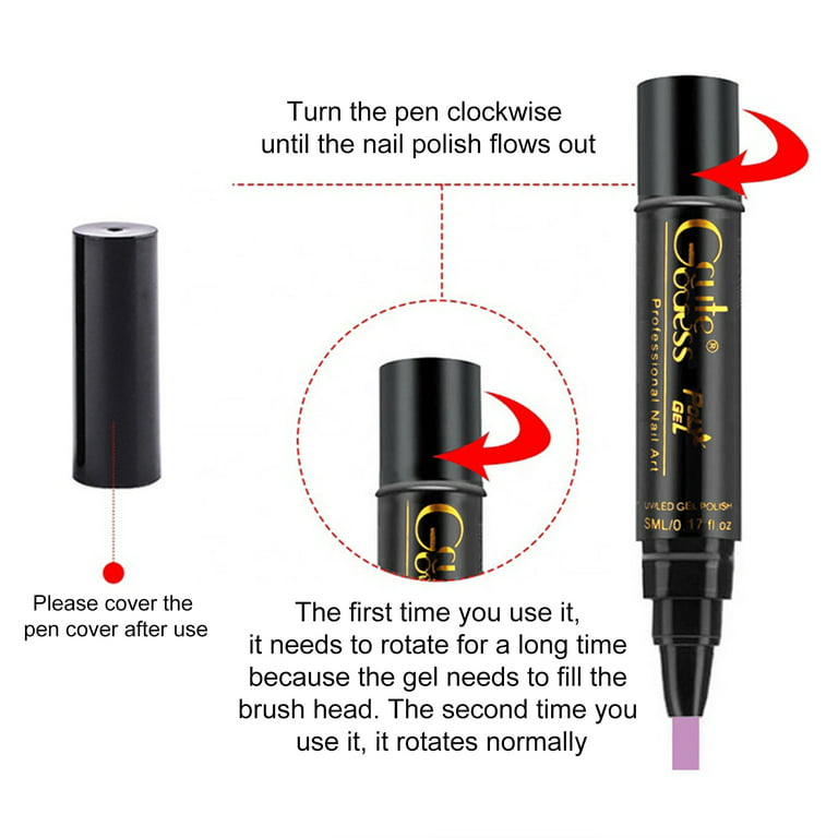 20 Colors One Step Nail Gel Polish Pen UV Manicure Nail Gel Varnish Pen  Nails Art