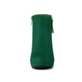 thumbnail image 6 of BLISSFUL STEP St. Patrick's Day Women's Side Zip Low Platform Block Heel Ankle Booties Emerald Green 7.5, 6 of 7