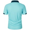 thumbnail image 3 of WAVSUF Men Lapel polo Shirt Soft Pique Polos for Mens T-Shirt Sky Blue Size 2XL, 3 of 3