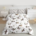 thumbnail image 2 of jejeloiu Mallard Duck Full Size Comforter Sets,Rustic Botanical Bedding Sets For Men Women Reversible 3-Piece, 2 of 8