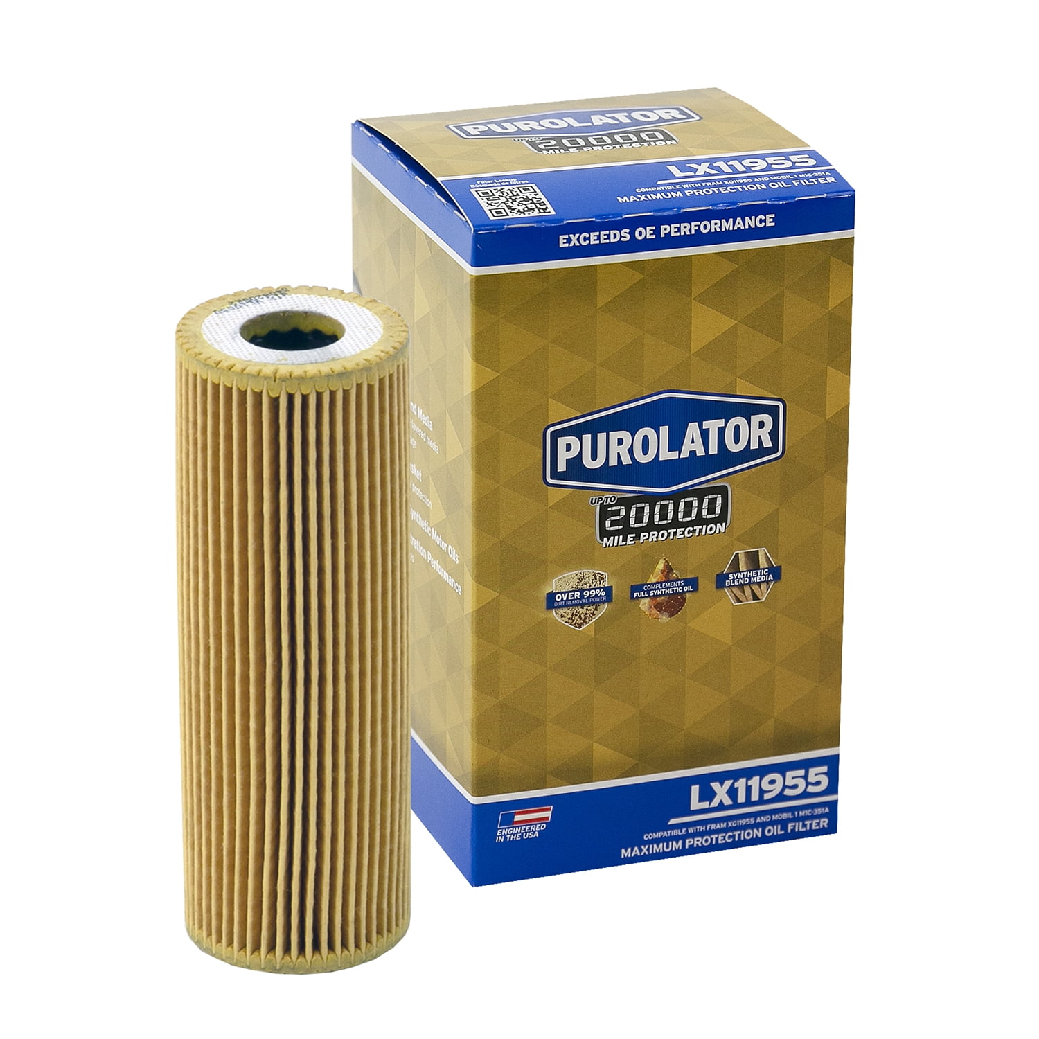 Genuine Kawasaki 2 pack Oil Filter, Part Number 16097-0008