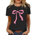 thumbnail image 1 of YDLCAFD Custom T Shirts Front and Back Women's Stylish Printed Crew Neck T Shirt, 1 of 4