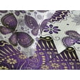 thumbnail image 4 of Ambesonne Natural Quilted Bedspread Set 3 Pcs, Butterflies with Paisley, Queen Size, Purple White Lilac, 4 of 5