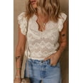 thumbnail image 6 of Stylish Sleeveless Knitted Tank Top with Intricate Hollow Out and Ruffle Details | [ZhiHiMeRi] | (US 8-10)M, 6 of 12