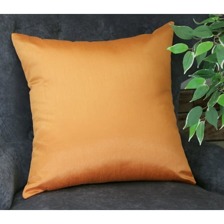 Aiking Home Solid Faux Silk Euro Sham Pillow Cover 26 By 26